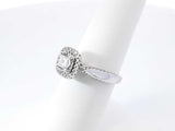 0.93 Cttw Princess Cut Diamond & 14k White Gold Double Halo Ring 4.3 Grams Size 6.5 Fw0626pzxdu