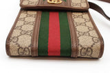 Gucci Gg Supreme Monogram Canvas Web Mini Ophidia Crossbody Eb0926pxzde