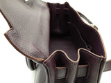 Hermes Jpg Kelly 42cm Raisin Purple Clemence Palladium Handbag Do0925lxzxzde