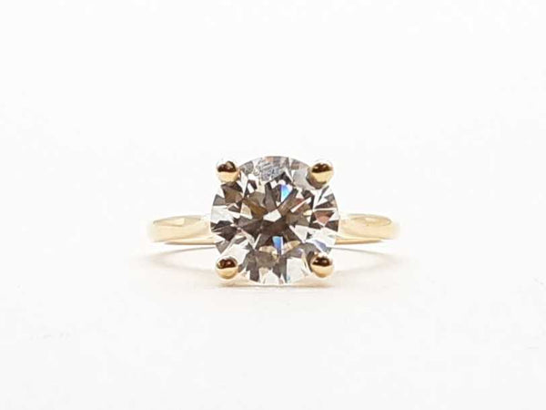 14k Yellow Gold 4.1g 3.15cttw Lab Grown Diamond Solitaire Ring Size 7 Lh1124lxzxde