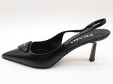 Prada Black Patent Leather Slingback Pump Heels Size Eu 35 Do0826lrxde