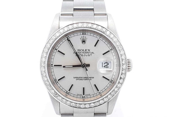 Rolex Oyster Perpetual Datejust 35mm Stainless Steel Watch Eb0124pwossa