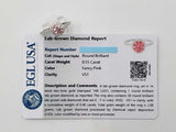 0.85 Cttw Lab Grown Diamond & 14k Gold Ring With Cert 2.1 Grams Sz 7 Fw0625wcsdu