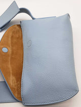 Alexander Mcqueen Light Blue Leather T-bar Sling Crossbody Bag Eb0326exzde