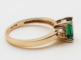 Synthetic Emerald 14k Yellow Gold 3.2g Ring Size 7.25 Do0626oexde