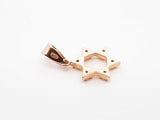 Diamond & 14k Rose Gold Star Of David Pendant 1.6 Grams Fw0425lrdu