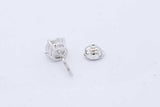 1.0ctw Diamond Stud Screwback Earring In 14k White Gold 0.7 Grams Eb0126lrxzde