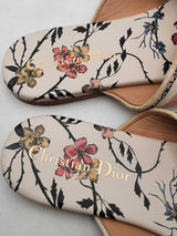 Christian Dior Dway Crossover Strap Canvas Slides Size 37.5 Eb1125crdu