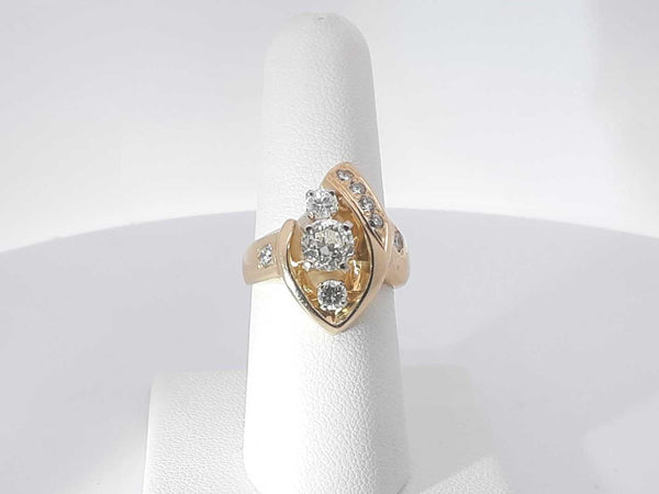 1.3ctw Diamonds 14k Yellow Gold 8.2 Grams Ring Size 6.5 Sd0625lzxzsa