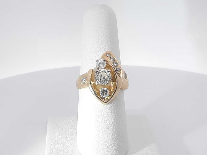 1.3ctw Diamonds 14k Yellow Gold 8.2 Grams Ring Size 6.5 Sd0625lzxzsa