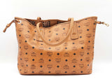 Mcm Visetos Liz Shopper In Reversible Cognac Visetos Coated Canvas Fw0126ozxdu