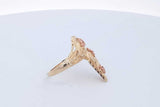14k Yellow Gold Rose Filigree Ring 3.1 Grams Size 8.75 Eb0626lexde