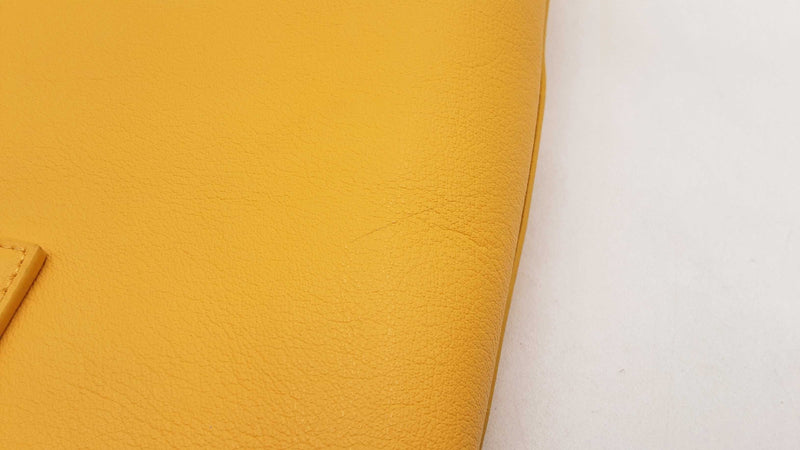 Yves Saint Laurent Yellow Leather North South Toy Shopping Tote Bag Eb1025wrxdu