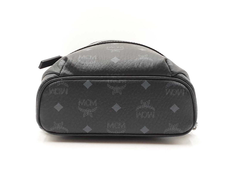 Mcm Klassic Small Sling Bag In Black Visetos Coated Canvas Fw0925wwxdu