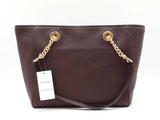 Coach Turnlock Chain Tote In Oxblood Pebbled Leather Fw0626ordu