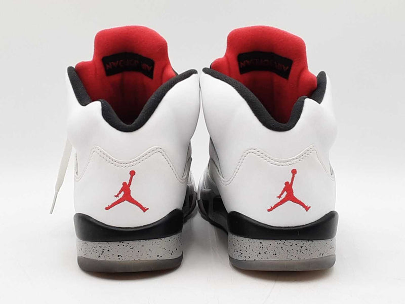 Nike Air Jordan 5 Retro "White Cement" Leather Sneakers Size 8.5 Fw0225lxzdu