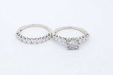 1.93cttw Diamond Wedding Set In 14k White Gold 5.1 Grams Size 8 Eb0825exzde
