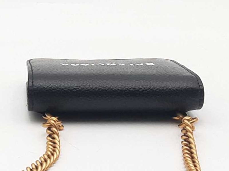 Balenciaga Cash Mini Wallet On Chain Black Wallet Aa0525loxsa