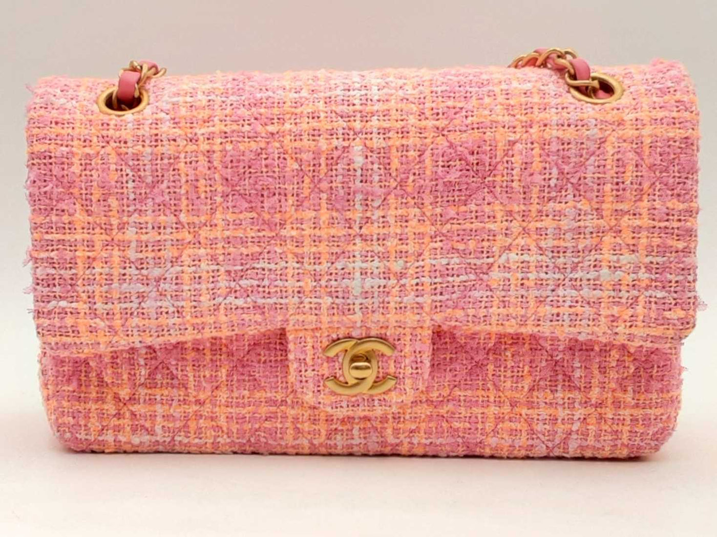 Chanel Classic Medium Tweed Pink Handbag Aa0625rrxzsa – Max Pawn