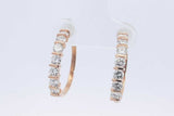 1.26cttw Diamond Hoop Earrings In 14k Yellow Gold 3.5 Grams Eb0326orxdu