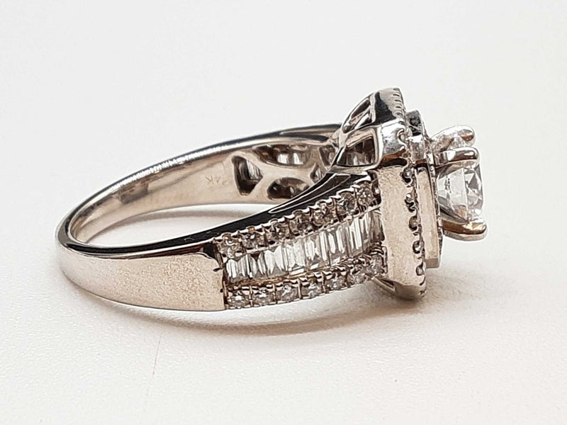2.0 Cttw Diamonds 14k White Gold 6.9g Ring Size 7 Do1224lexzde