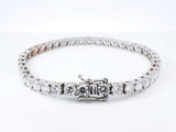10.0 Cttw Lab Grown Diamond 14k White Gold Tennis Bracelet 14.8g 7 Inch Fwoixzdu