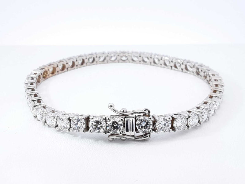 10.0 Cttw Lab Grown Diamond 14k White Gold Tennis Bracelet 14.8g 7 Inch Fwoixzdu