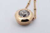 1.0ctw Diamond Pendant Necklace 14k Yellow Gold 4.5 Grams 16.5 Inch Eb0626lxxzsa