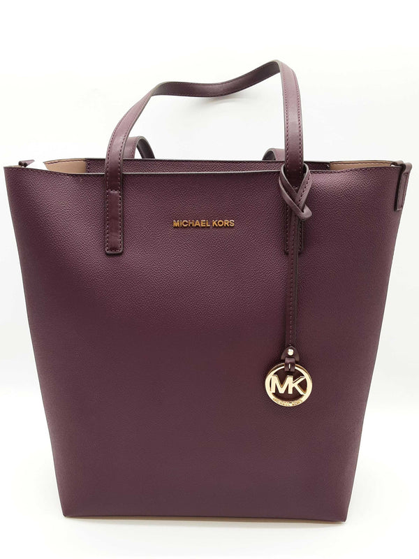Michael Kors Hayley Purple Leather Large Tote Bag Do1125wxde