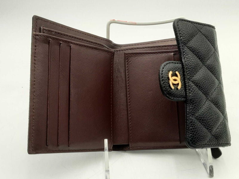 Chanel Flap Caviar Mini Wallet Black Aa0225przsa