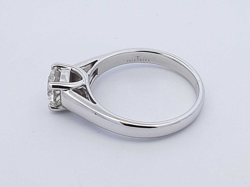 1.03 Ctw Tolkowsky Diamond & 14k White Gold Ring 3.8 Grams Size 6.5 Fw0825lpxzdu