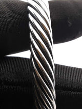 David Yurman Cable Classic 7mm Cuff Bracelet In Onyx, Diamonds, & Sterling Silver 42.6 Grams 7 Inch Fw0726orzdu