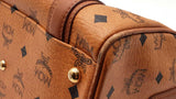 Mcm Visetos Cognac Small Boston Bag Eb0925oxzdu