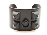 Hermes Collier De Chien Shadow Black Sunset Aluminum 47.0g Cuff Bracelet Do0525wxzde