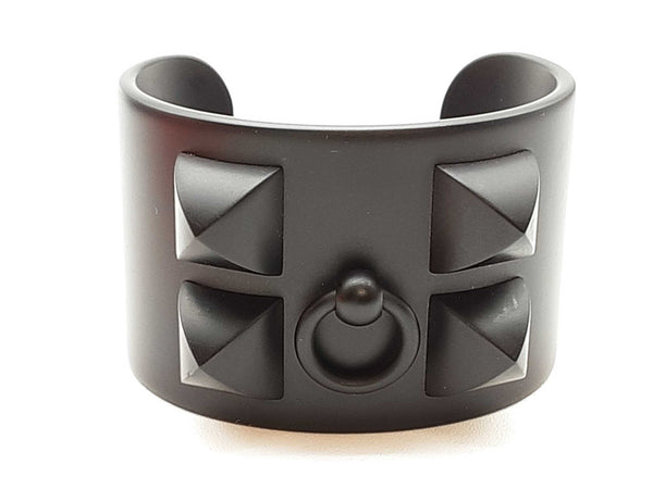 Hermes Collier De Chien Shadow Black Sunset Aluminum 47.0g Cuff Bracelet Do0525wxzde