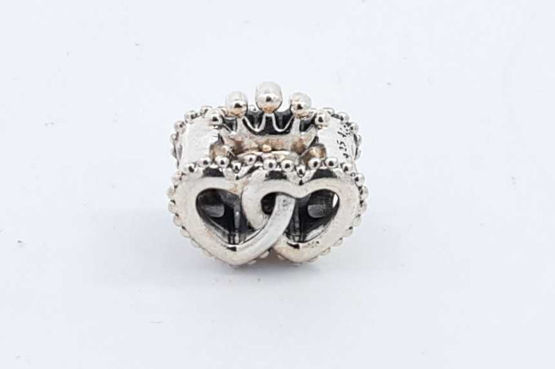 Pandora 925 Sterling Silver United Regal Hearts Charm 3.3 Grams Eb0924rdu