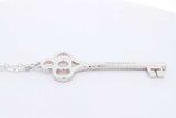 Tiffany & Co. Sterling Silver Crown Key Pendant 10.7 Grams 20 Inch Eb1124lxzsa