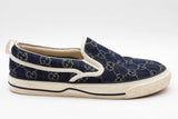 Gucci Tennis 1977 Gg Jacquard Denim Slip On Sneakers Size 6 Eb0726oxzde