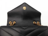 Yves Saint Laurent Loulou Small Matelassé Chain Bag In Black Lambskin Fw0726crxdu