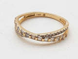 0.42 Cttw Natural Diamonds 14k Yellow Gold 1.8g Ring Size 7.25 Do0726lixde
