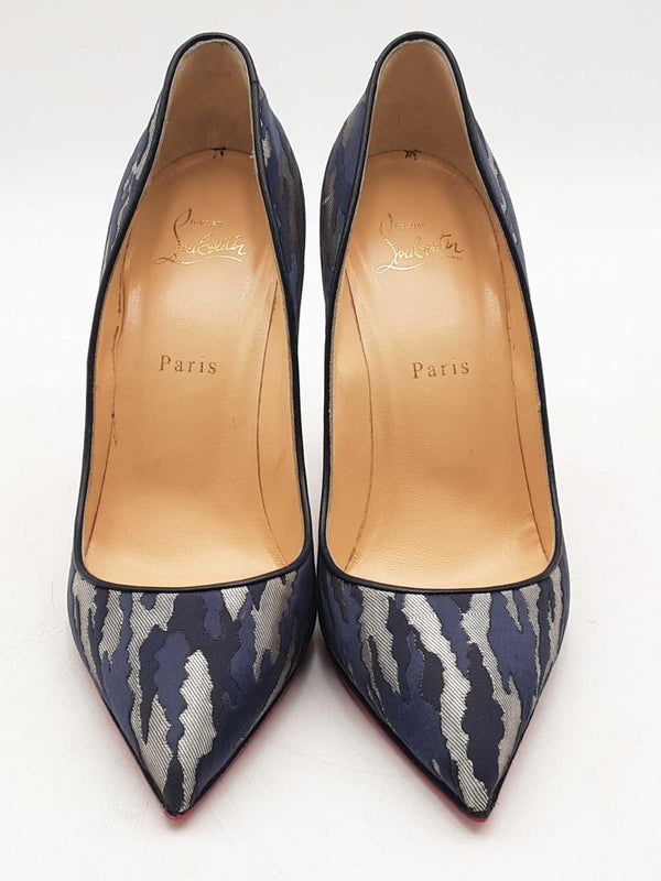 Christian Louboutin Pigalle Follies Camouflage Metallic Pumps Sz 39 Eb0525oxzsa