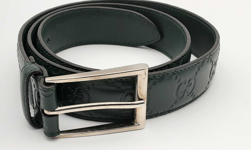 Gucci Guccissima Green Signature Belt Eblxzsa