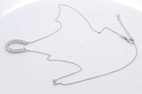 1.12ctw Lab Grown Diamond Horseshoe Pendant Necklace 925 4.7 Grams Eb0625llwdu