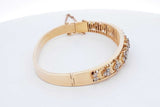 1.14cttw 10k Yellow Gold Diamond Hinged Bangle Bracelet 18.7 Grams Eb0626lwxzdu