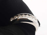 1.10 Cttw Diamond & 14k White Gold Wedding Band 5.3 Grams Size 11 Fw0926wcrdu
