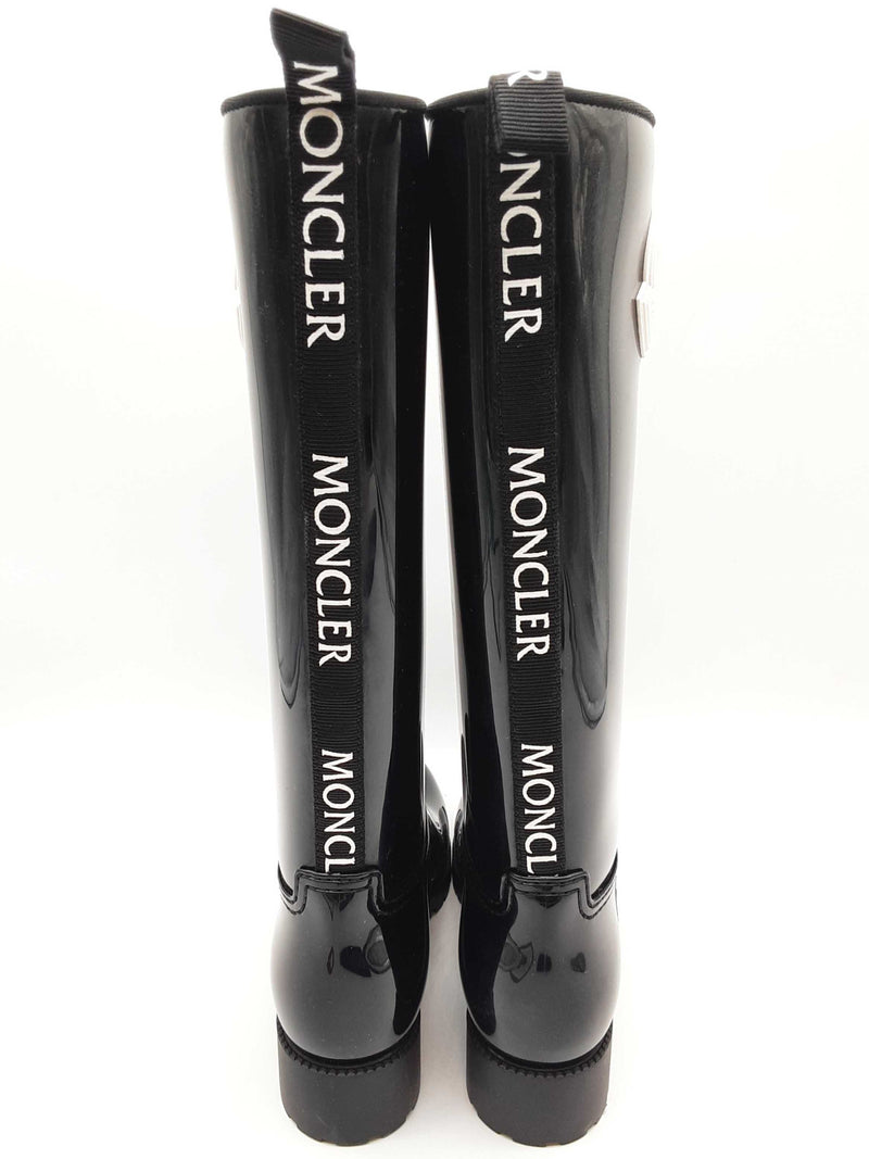 Moncler Ginger Stivale Black Rubber Tall Boots Size Eu 39 Do0225lcrde