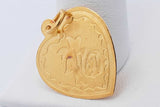 22k Yellow Gold Chinese Horse Zodiac Heart Shaped Pendant 4.4 Grams Eb1024orxsa