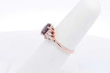 14k Rose Gold Gemstone & Cubic Zirconia Ring 2.6 Grams Size 6 Eb0125exsa