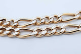 14k Yellow Gold Diamond Cut Figaro Chain Necklace 10.1 Grams 22 Inch Eb0526cxzde