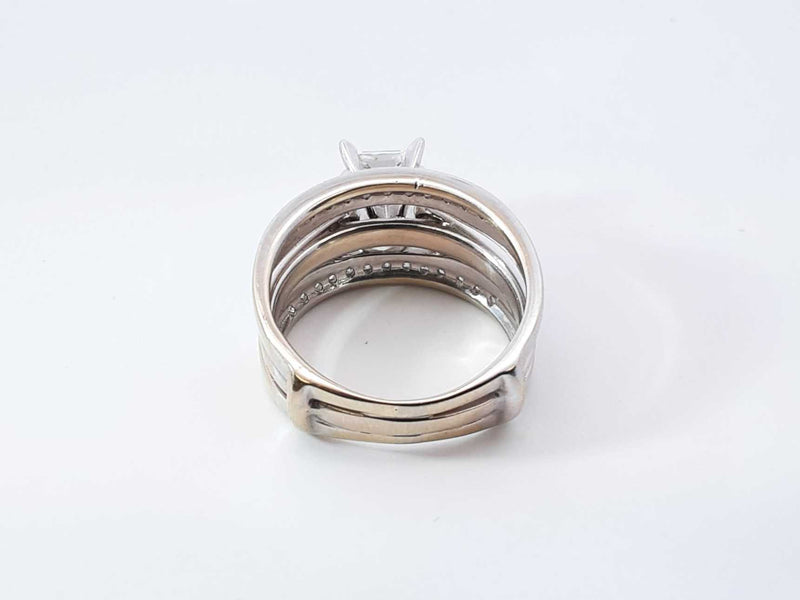 1.96 Cttw Diamond & 14k White Gold Bridal Set 8.5 Grams Size 7 Fw0724ozxzdu
